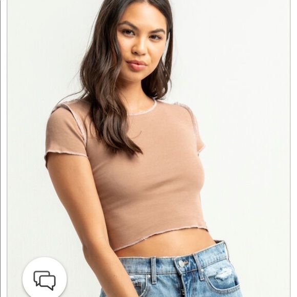 𝅺NWOT Exposed seam crop top - Picture 2 of 4